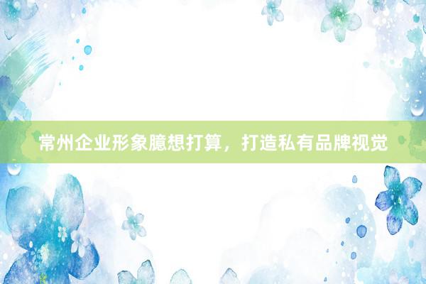 常州企业形象臆想打算,打造私有品牌视觉